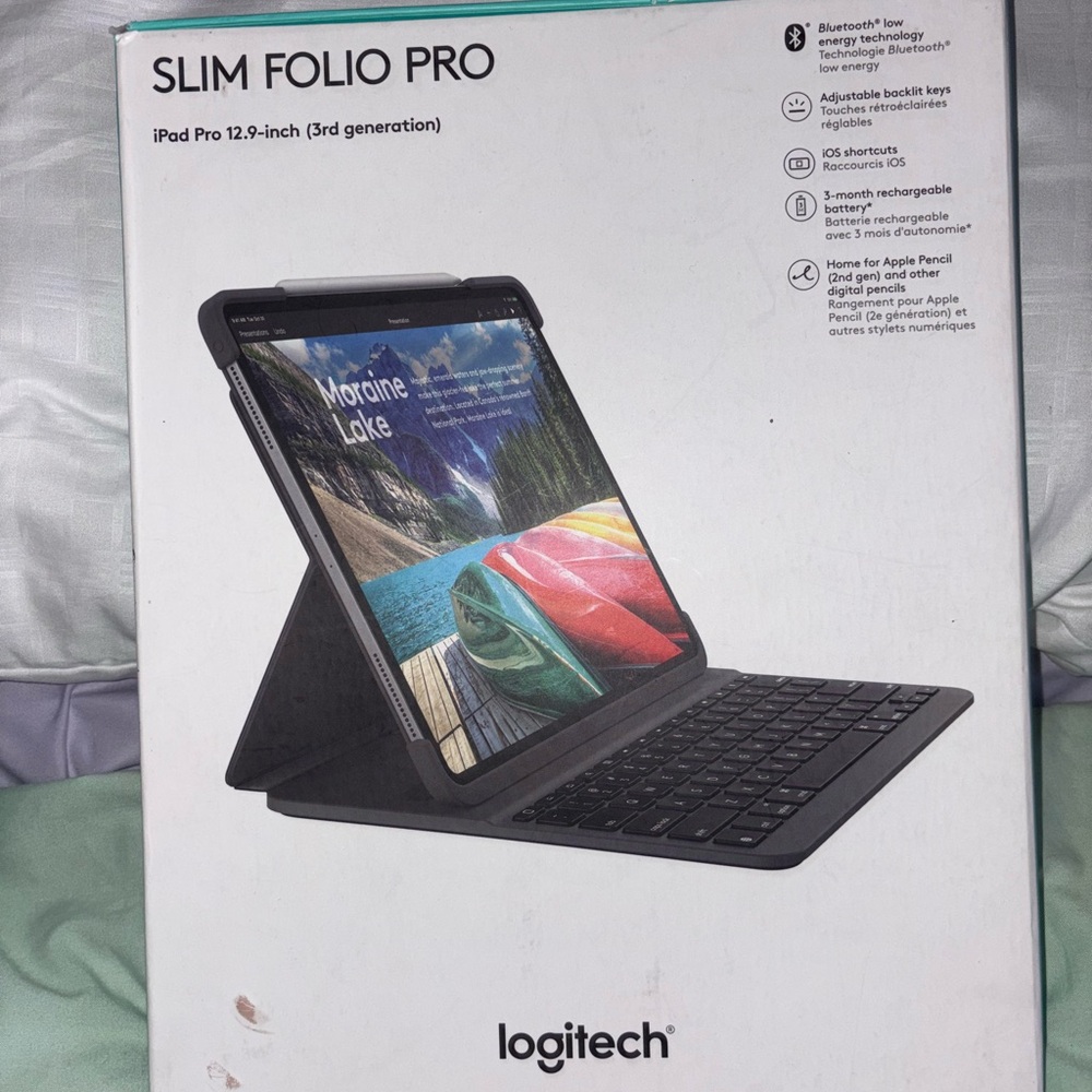 Logitech Slim Folio Pro for iPad Pro 12.9-inch - Gray